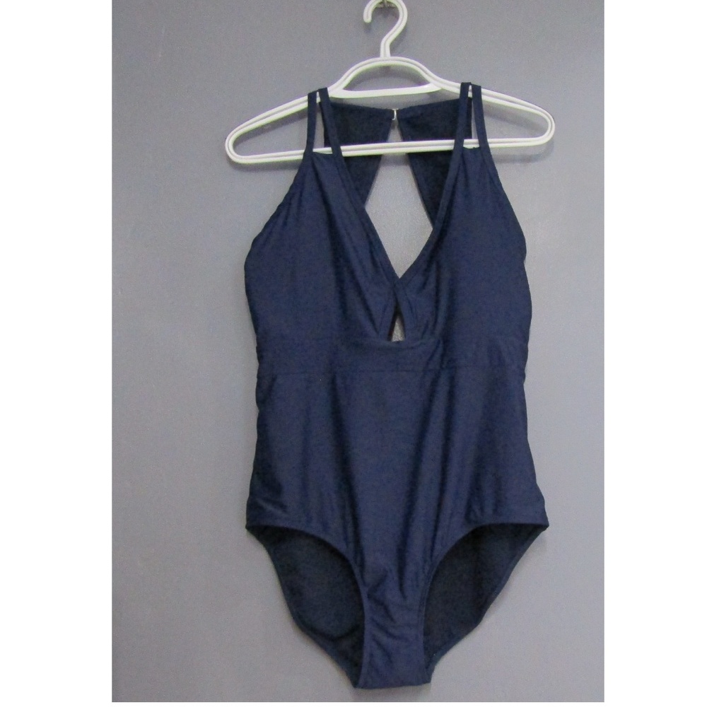 NEW Marilyn Monroe Blue Retro Swimsuit Key Hole 3X - Picture 2 of 7